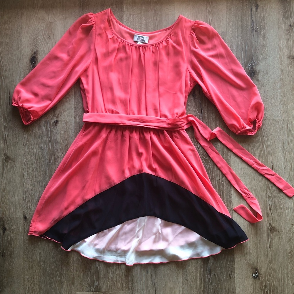 Pink Navy & White Summer Dress - Picture 1 of 4